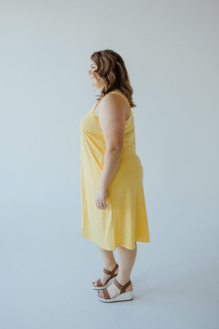 KNEE LENGTH A - LINE CAMI DRESS IN SUNSHINE - Love Marlow