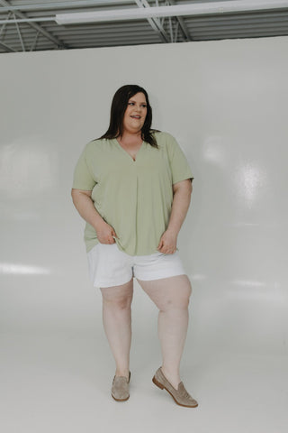 KNIT BLOUSE WITH MANDARIN COLLAR - Love Marlow