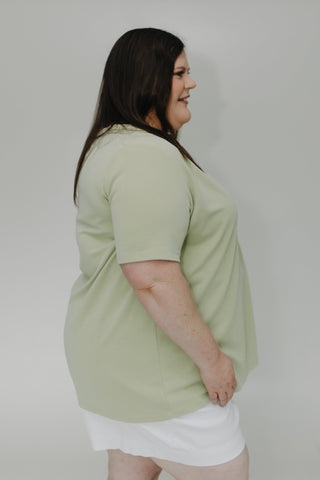 KNIT BLOUSE WITH MANDARIN COLLAR - Love Marlow