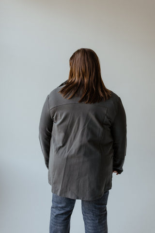KNIT BUTTON - UP JACKET IN MINERS ORE - Love Marlow
