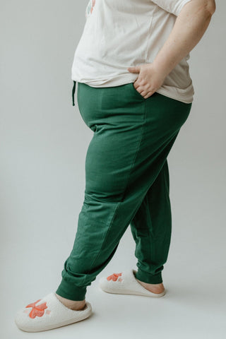 KNIT DRAWSTRING JOGGERS IN HOLLY - Love Marlow