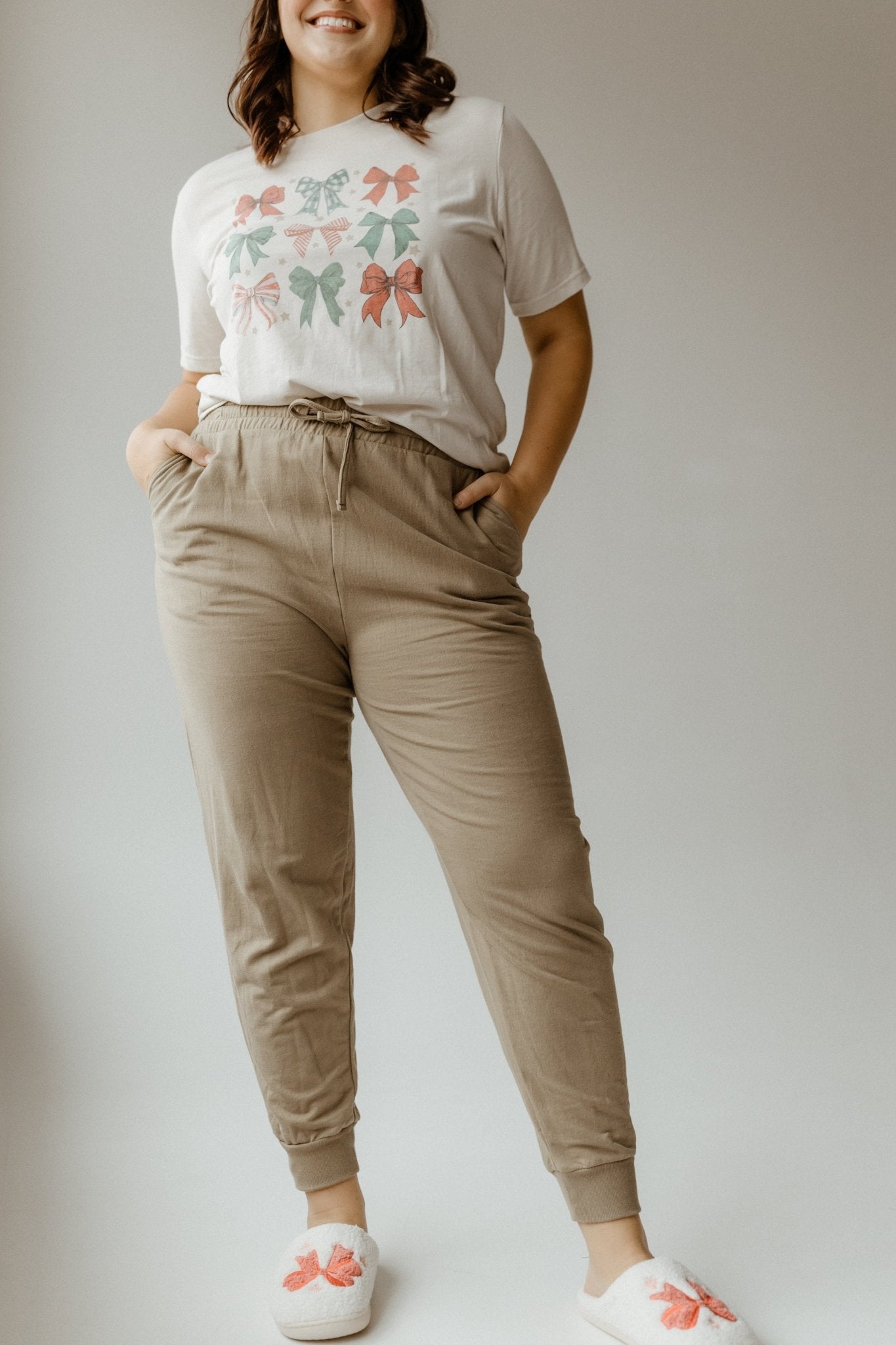 KNIT DRAWSTRING JOGGERS IN SLEEPY OWLET - Love Marlow