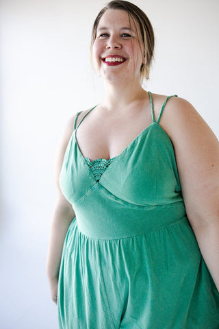 KNIT JUMPSUIT WITH PEEK - A - BOO LACE - Love Marlow