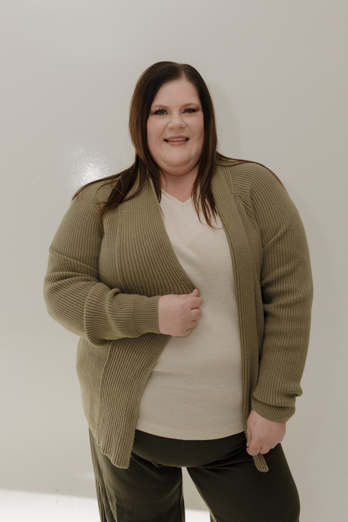 KNIT OPEN CARDIGAN – MATCHA GREEN - Love Marlow