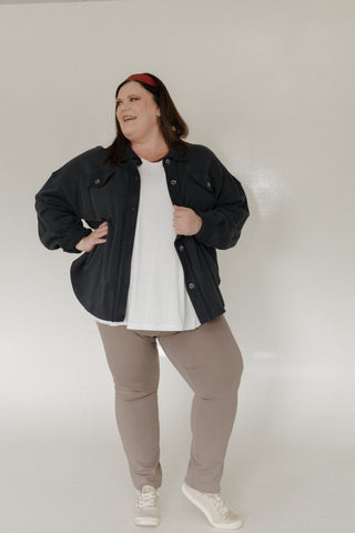 KNIT SHACKET IN MIDNIGHT - Love Marlow