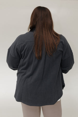 KNIT SHACKET IN MIDNIGHT - Love Marlow