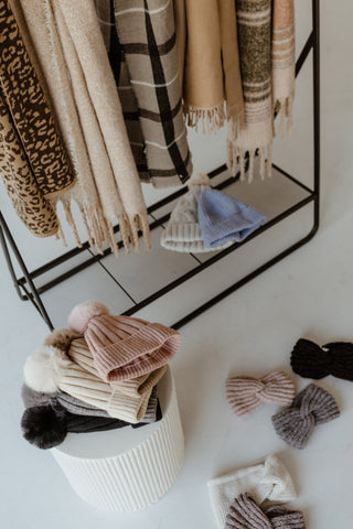 KNIT STOCKING HAT IN AUTUMN SKY - Love Marlow