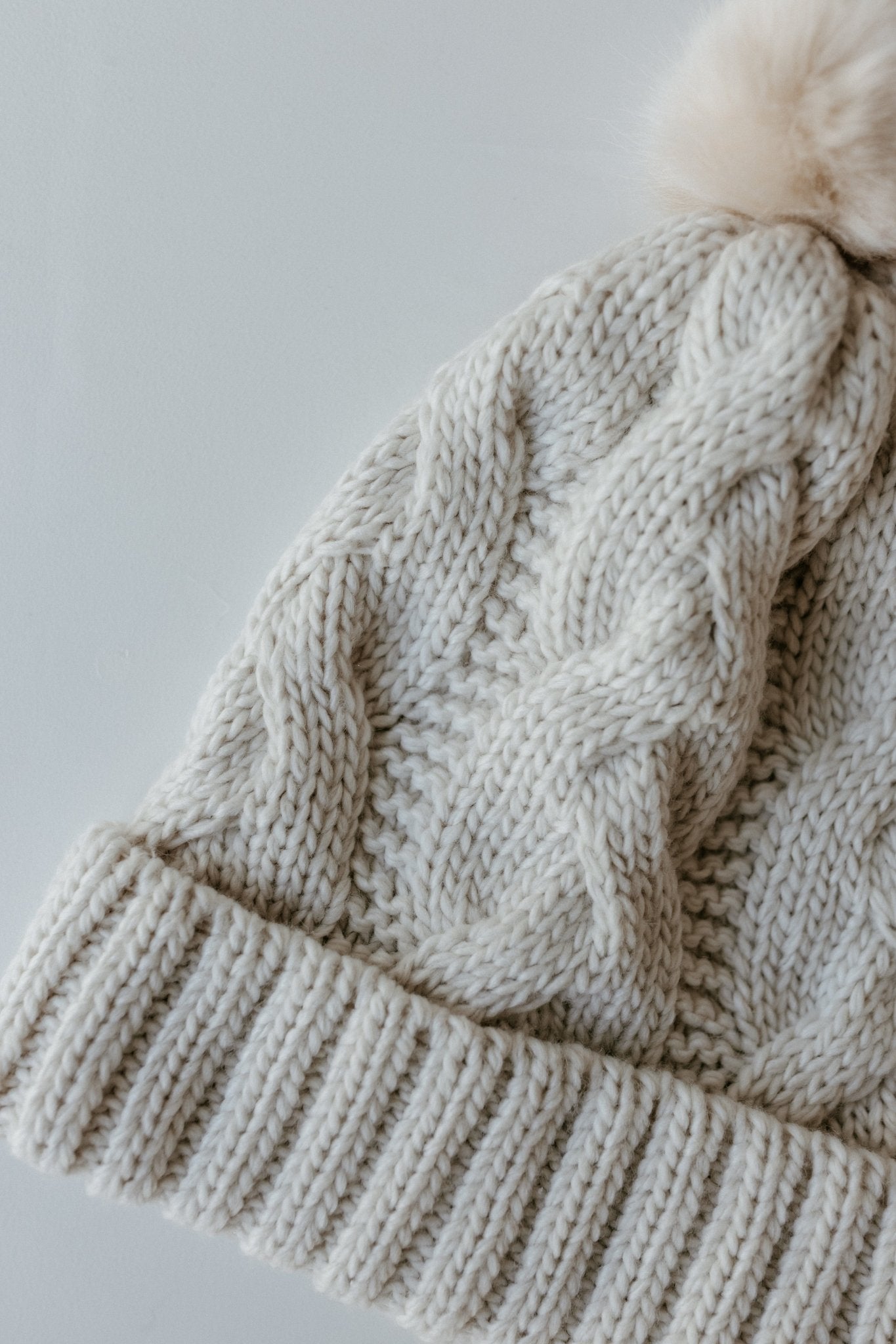 KNIT STOCKING HAT WITH POMPOM - Love Marlow