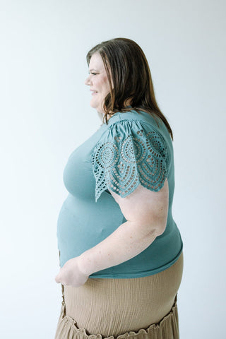 KNIT TEE WITH CROCHET IN CASCADES - Love Marlow