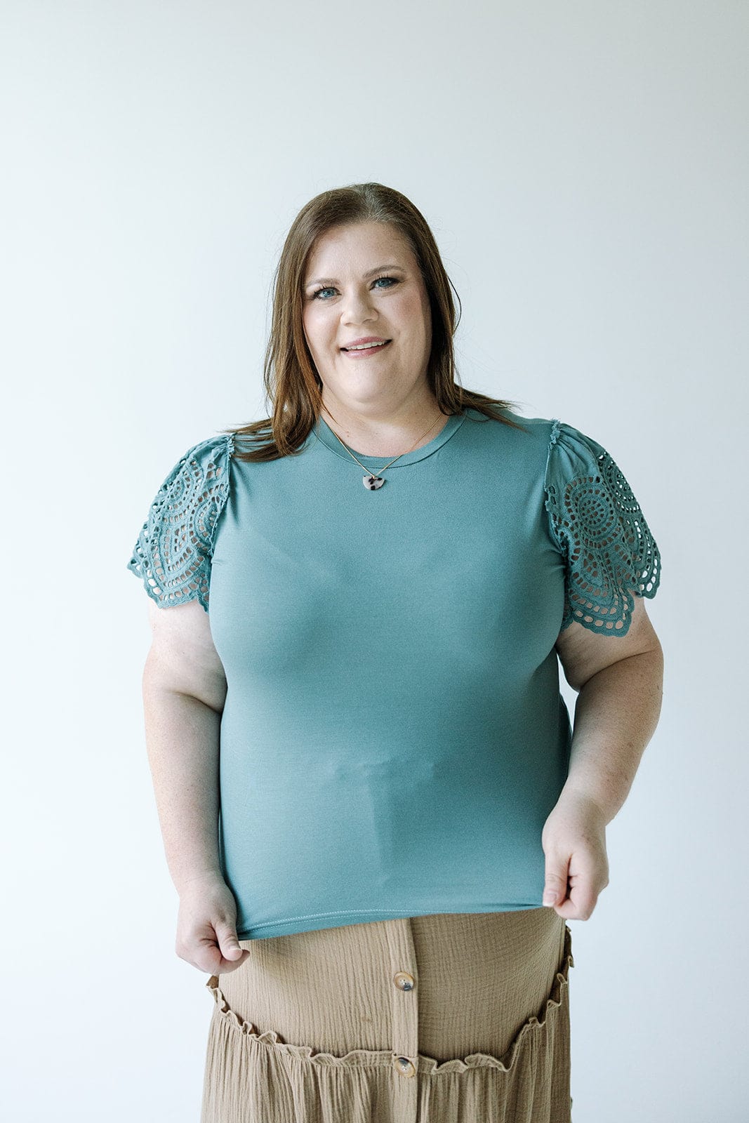 KNIT TEE WITH CROCHET IN CASCADES - Love Marlow