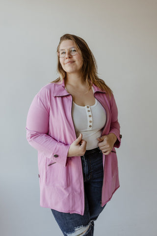 KNIT ZIP - UP JACKET IN VERBENA - Love Marlow
