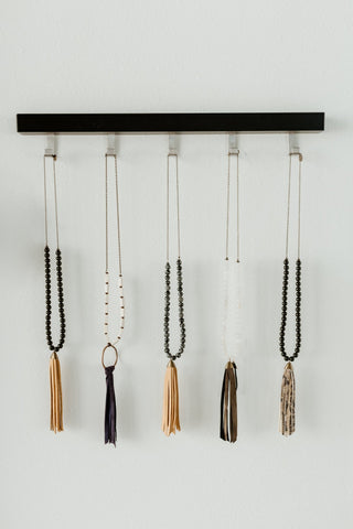 Krista Necklace in Matte Black & Python - Love Marlow