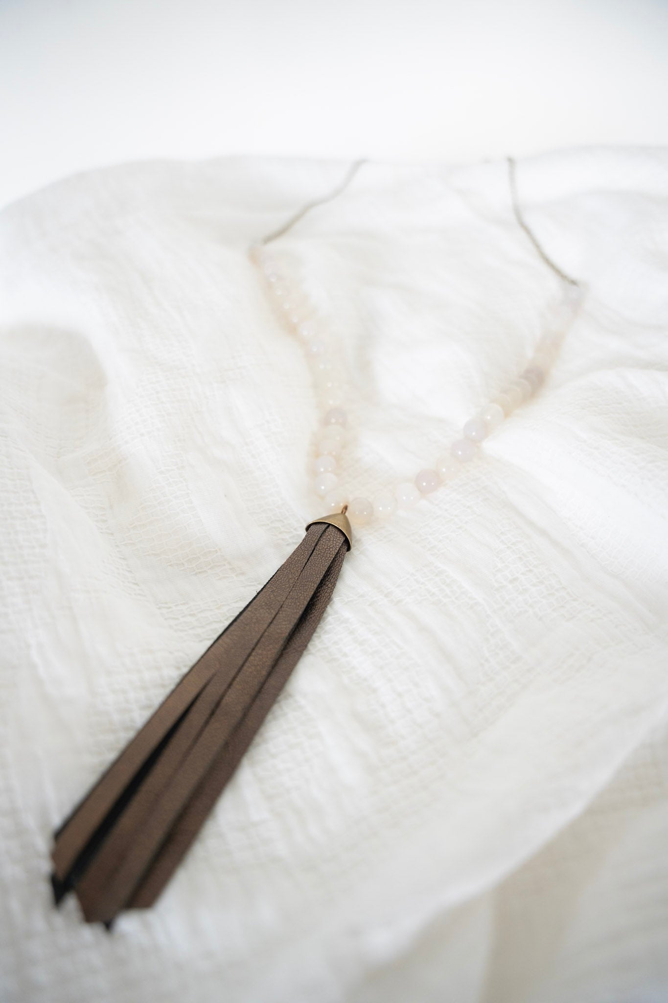 Krista Necklace in Translucent & Bronze - Love Marlow