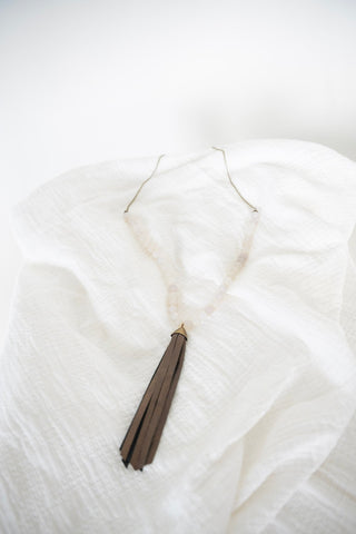 Krista Necklace in Translucent & Bronze - Love Marlow
