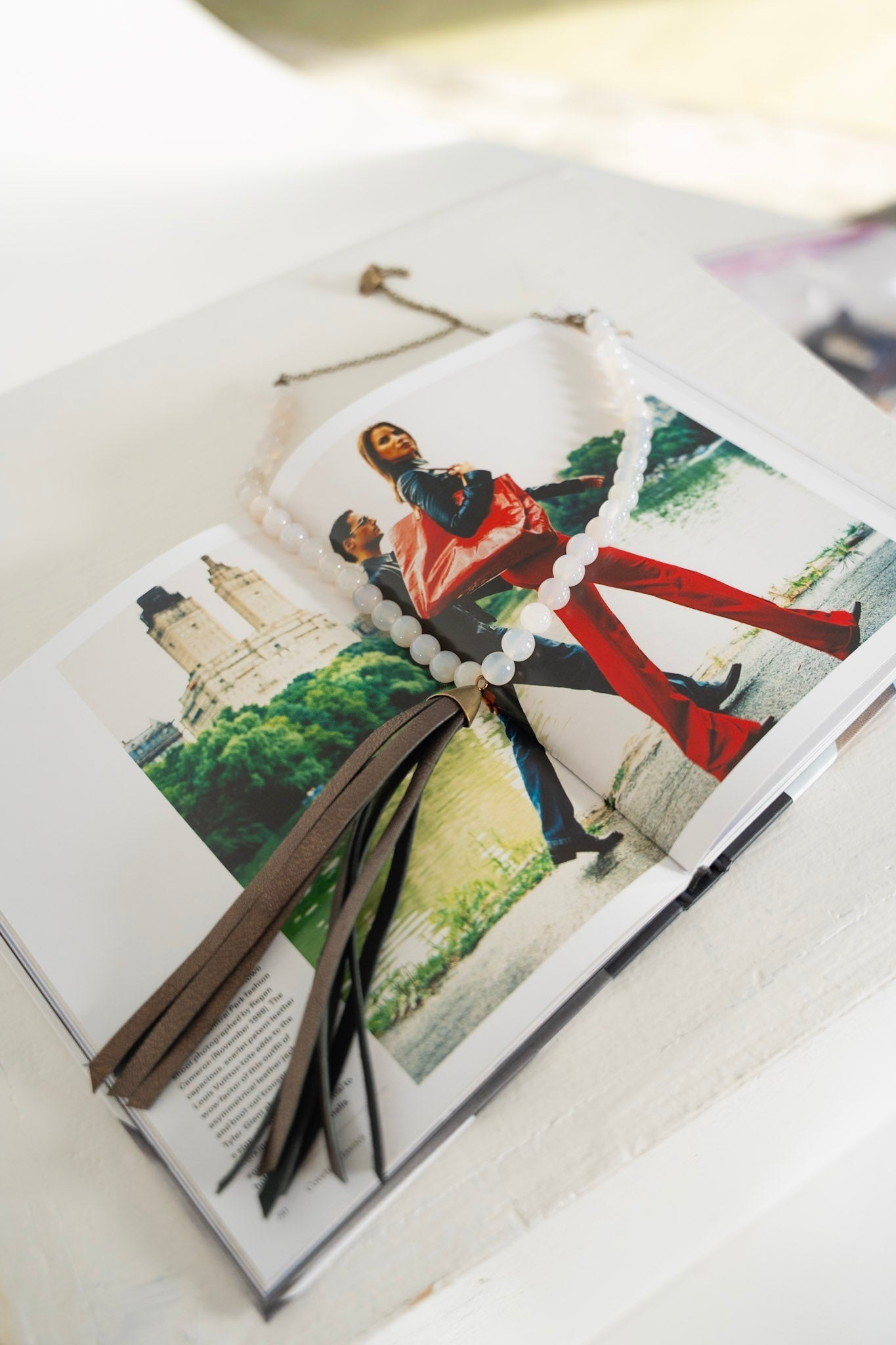 Krista Necklace in Translucent & Bronze - Love Marlow