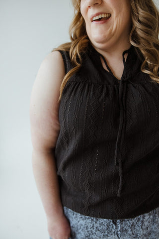 LACE PEASANT TANK - Love Marlow