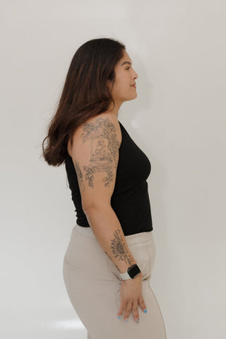 LACE TRIM V - NECK TANK - Love Marlow