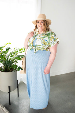 Leaf Printed Button - Up Top – Tropical Dream - Love Marlow