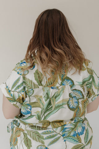 Leaf Printed Button - Up Top – Tropical Dream - Love Marlow