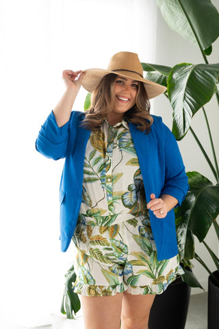 Leaf Printed Drawstring Shorts – Tropical Dream - Love Marlow