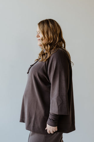 LIGHT AS AIR COWL NECK TUNIC IN URBAN CITYSCAPE - Love Marlow