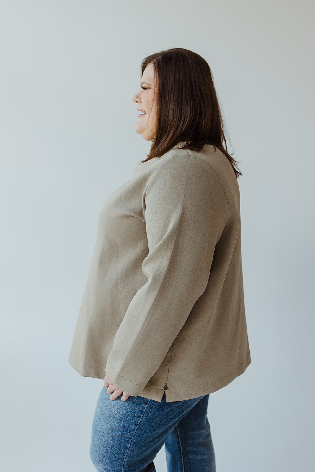 LIGHT AS AIR DRAPE NECK IN SOFT ARMY - 22/24 - Love Marlow