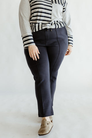 LIGHT AS AIR DRAWSTRING TROUSER IN MIDNIGHT - Love Marlow