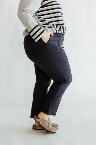 LIGHT AS AIR DRAWSTRING TROUSER IN MIDNIGHT - Love Marlow