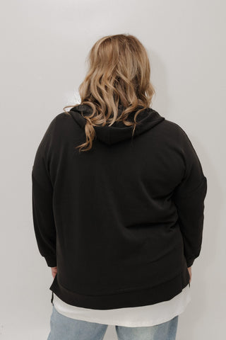 Light As Air Hooded Zip Jacket – Black - Love Marlow