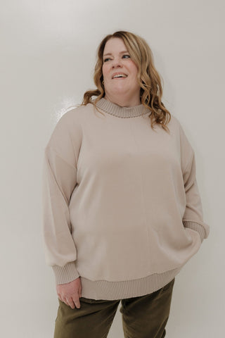 Light As Air Mock Neck Sweater – Desert Sand - Love Marlow
