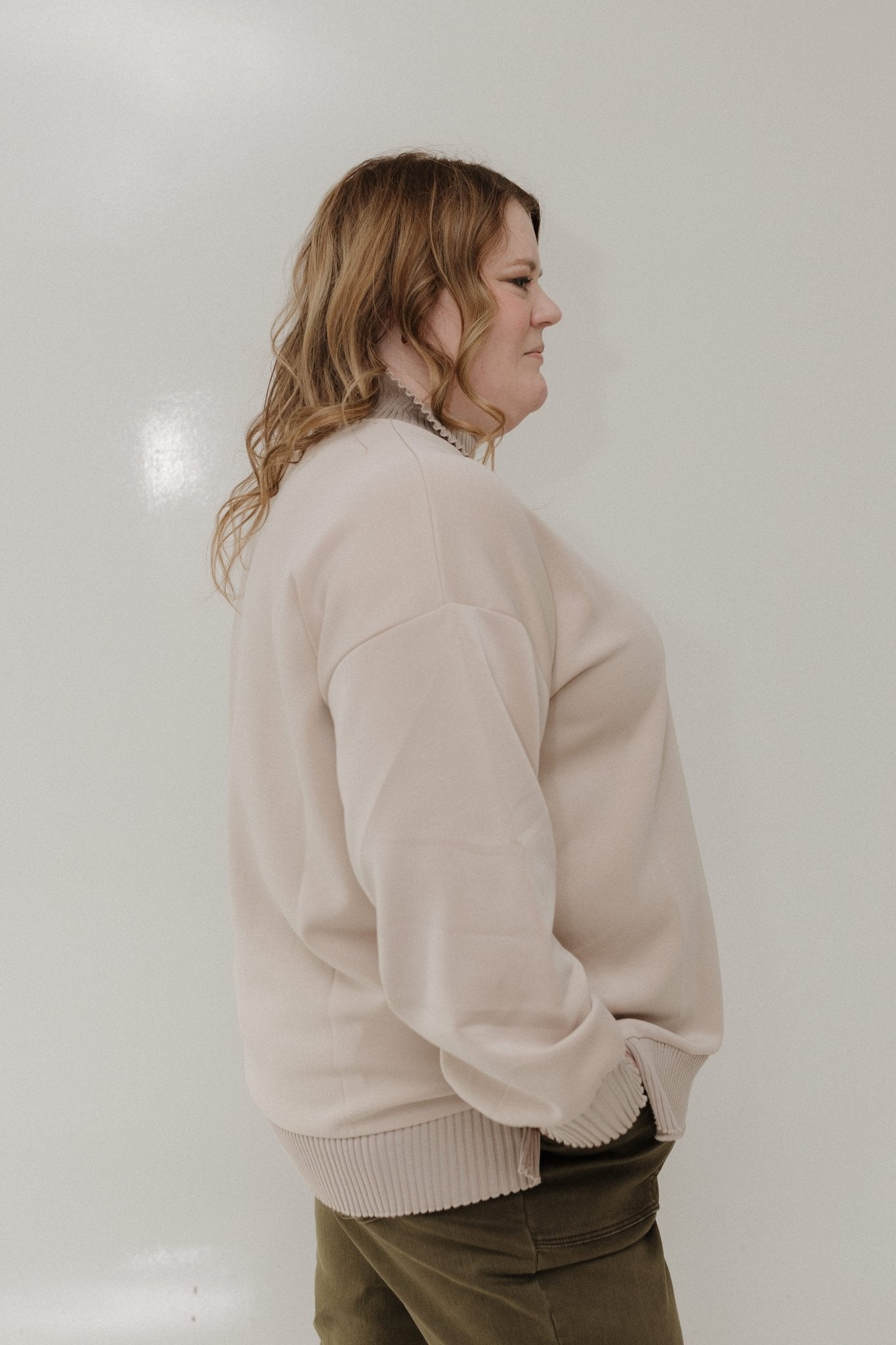 Light As Air Mock Neck Sweater – Desert Sand - Love Marlow