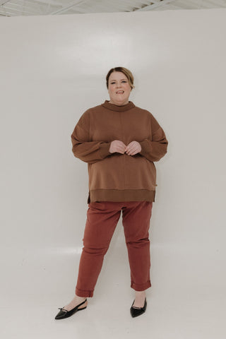 Light As Air Mock Neck Sweater – Rich Mink - Love Marlow