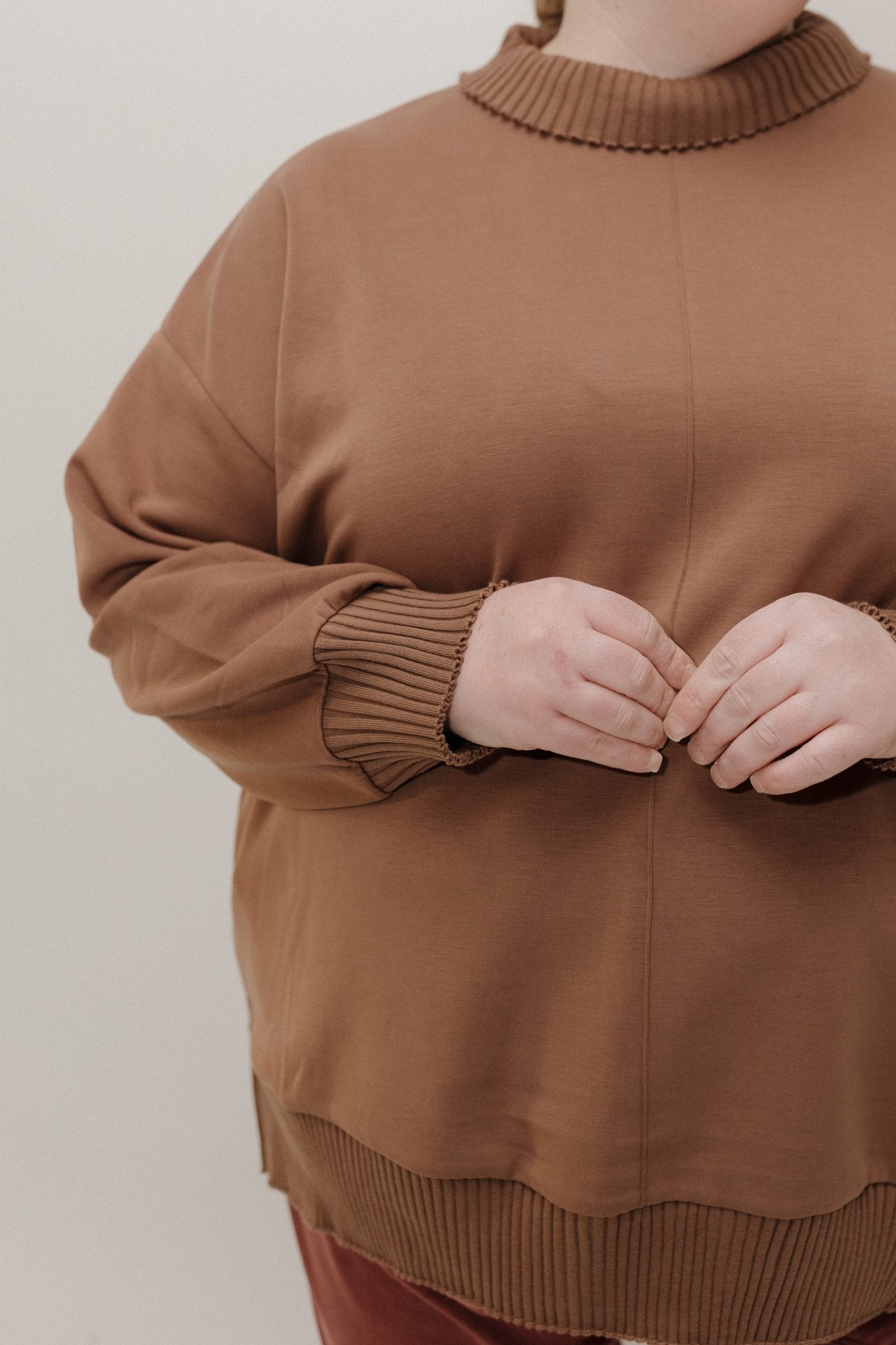 Light As Air Mock Neck Sweater – Rich Mink - Love Marlow