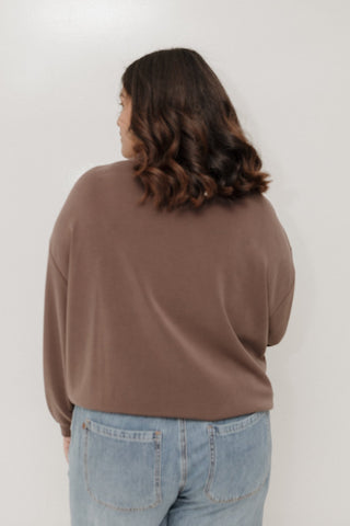 LIGHT AS AIR MOCK TURTLENECK ZIPPER BLOUSE - Love Marlow