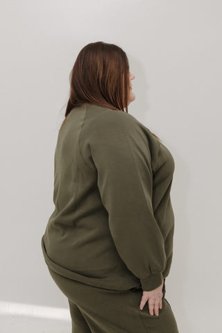 Light As Air Raglan Sleeve Tee – Rich Olive - Love Marlow