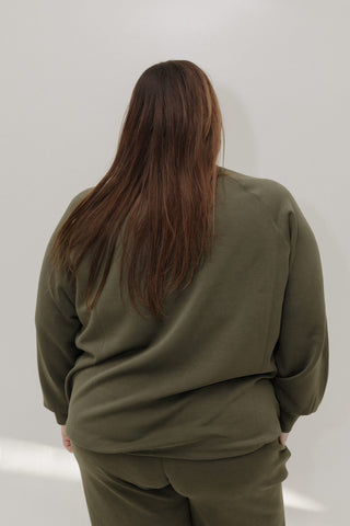 Light As Air Raglan Sleeve Tee – Rich Olive - Love Marlow