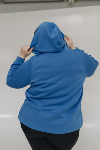 LIGHT AS AIR SPLIT HEM SNAP NECKLINE HOODIE - Love Marlow