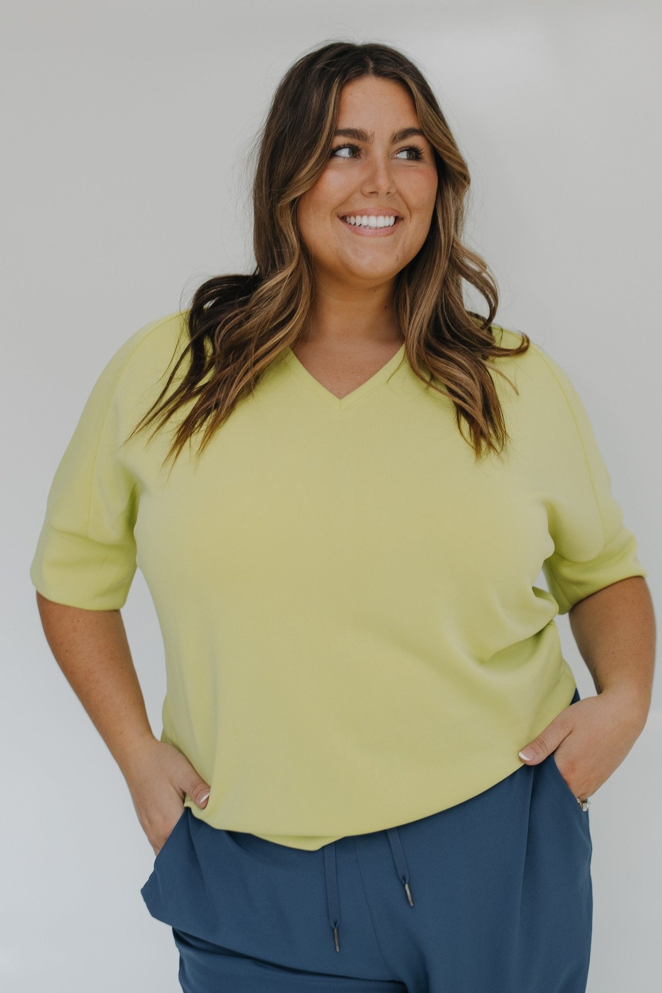 LIGHT AS AIR V - NECK DOLMAN TEE IN LIMA - Love Marlow