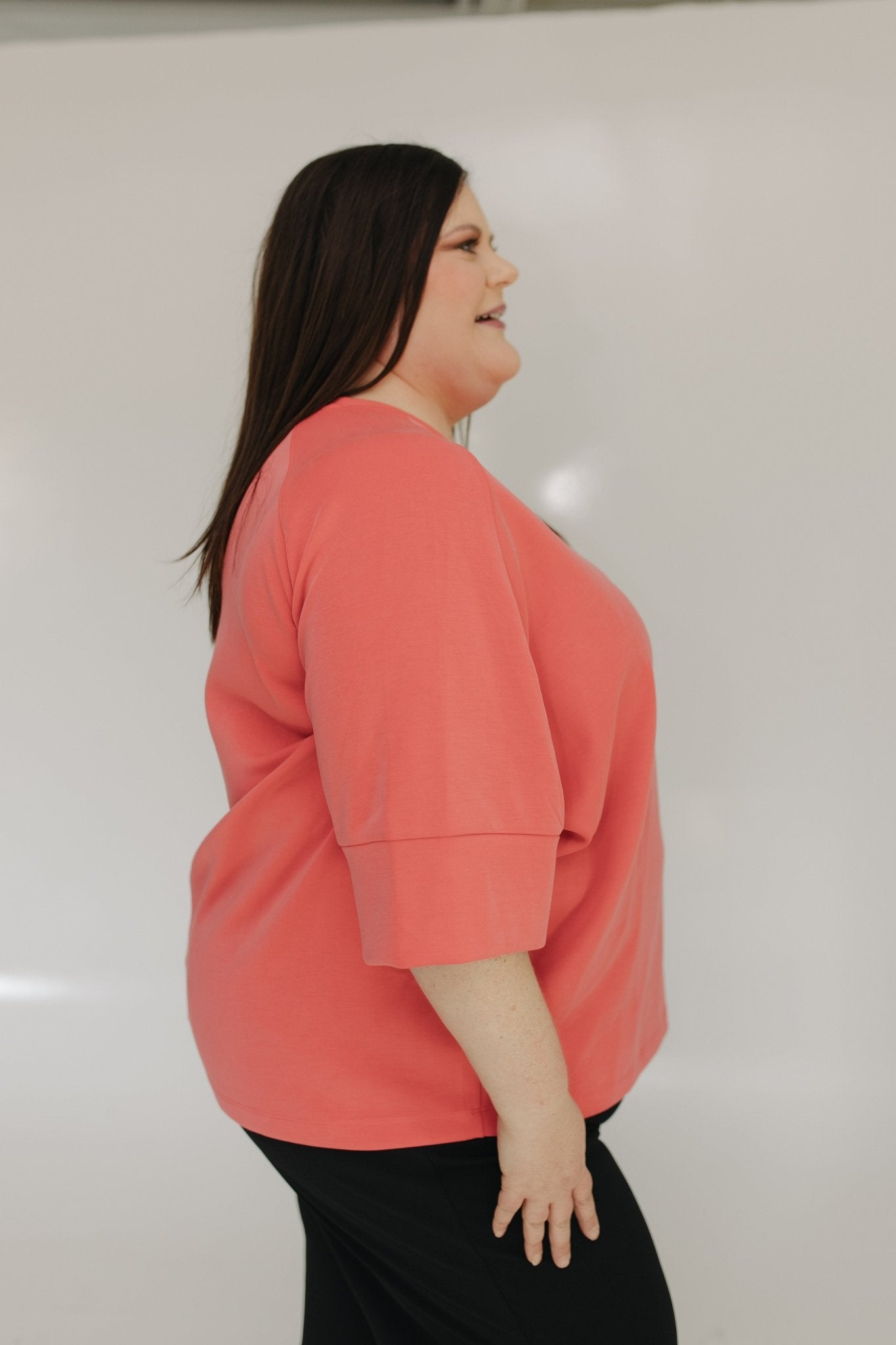 LIGHT AS AIR V - NECK DOLMAN TEE IN SANDÍA - Love Marlow