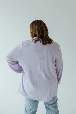 LIGHTWEIGHT KNIT BUTTON - DOWN IN FRESH LILAC - Love Marlow