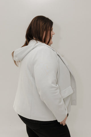 LIGHTWEIGHT KNIT BUTTON - DOWN JACKET – OYSTER - Love Marlow