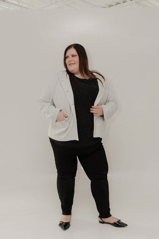 LIGHTWEIGHT KNIT BUTTON - DOWN JACKET – OYSTER - Love Marlow