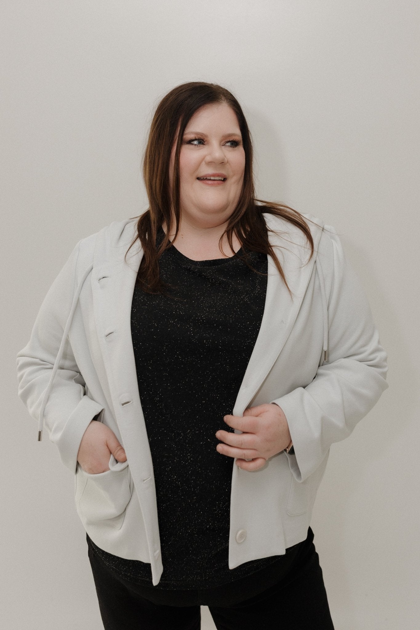 LIGHTWEIGHT KNIT BUTTON - DOWN JACKET – OYSTER - Love Marlow