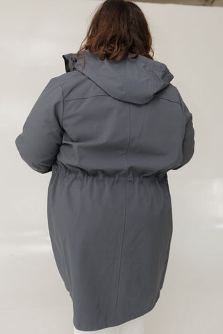 LIGHTWEIGHT PARKA IN BLUE GREY - Love Marlow