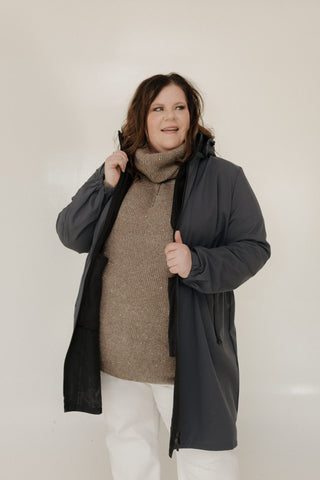 LIGHTWEIGHT PARKA IN BLUE GREY - Love Marlow