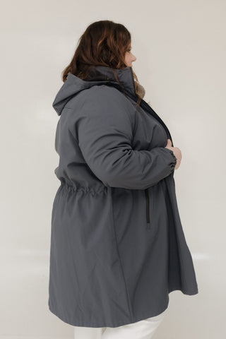LIGHTWEIGHT PARKA IN BLUE GREY - Love Marlow