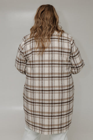 LIGHTWEIGHT PLAID MIDI BLAZER - Love Marlow