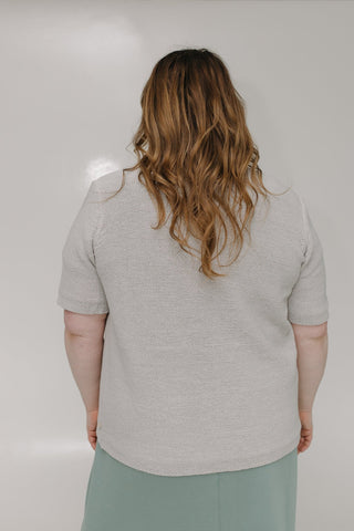 LIGHTWEIGHT SHORT SLEEVE CARDIGAN IN DOVE - Love Marlow