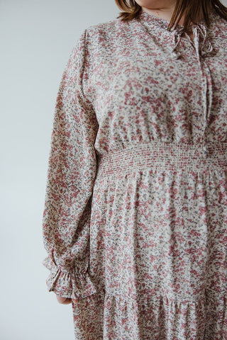 LONG BLOUSON SLEEVED BOHO DRESS IN MIDI LENGTH - Love Marlow