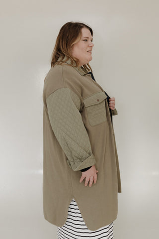 LONG SHACKET WITH QUILTED DETAILS - Love Marlow